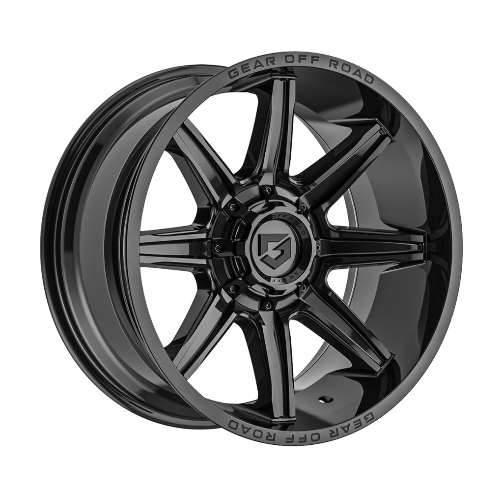 Gear Off Road 765B 20x9 Cast Aluminum Wheel with 6x135 and 6x5.50 Bolt Pattern, +18 Offset