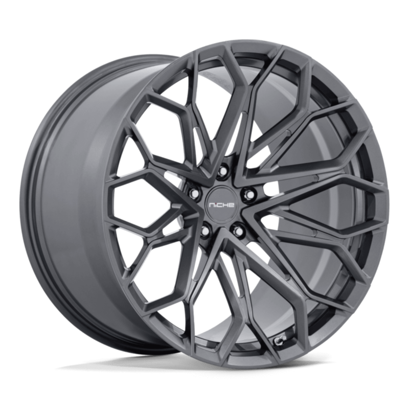 Niche 1PC NC600 MANTA 20-Inch Satin Gunmetal Wheel with 5x120 Bolt Pattern and 67.06mm Center Bore