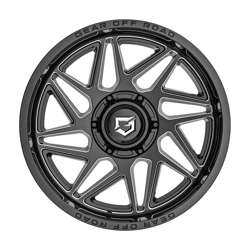 Gear Off Road 761BM Ratio 20x10 Cast Aluminum Wheel with 6x135 and 6x5.50 Bolt Patterns, -19 Offset
