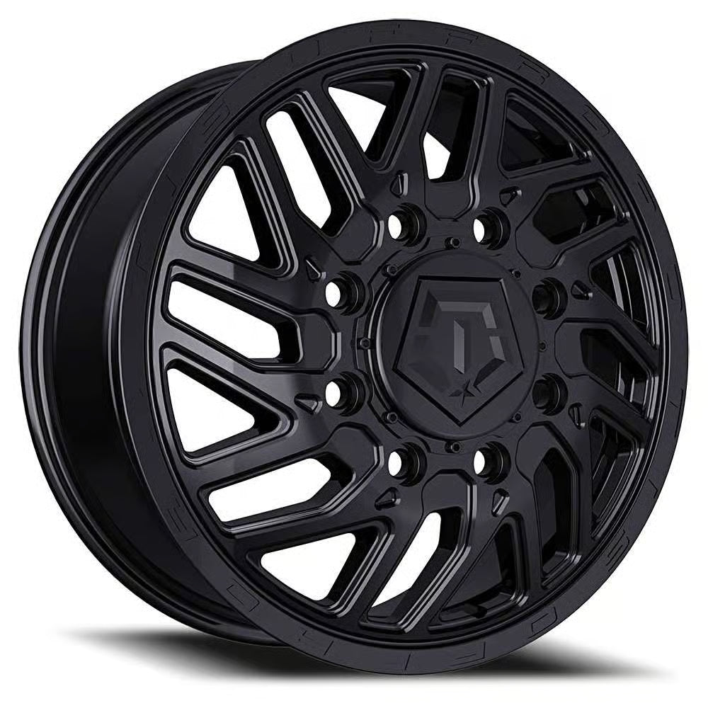 22X8.25 TIS 544B Front Dually Wheels with +127mm Offset and 8X200 Bolt Pattern - Gloss Black
