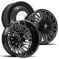 20X8.25 LUXXX HD DUALLY HD19 WITH 8X200 BOLT PATTERN - GLOSS BLACK & MILLED