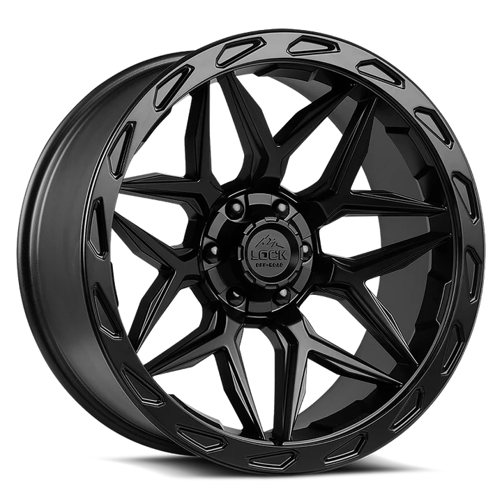 20X10 LOCK OFF-ROAD MATRIX WHEELS 6X5.5(139.7) & 6X135 -12 OFFSET - MATTE BLACK