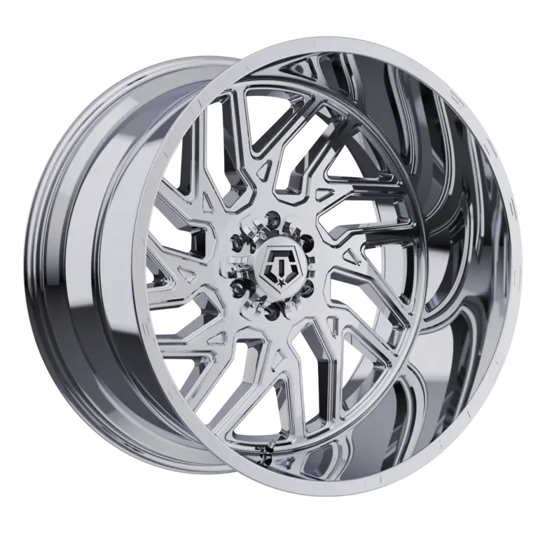 20X12 TIS 544C OFF-ROAD WHEELS WITH 5X4.50/5X5.00 BOLT PATTERN AND -44 OFFSET - CHROME