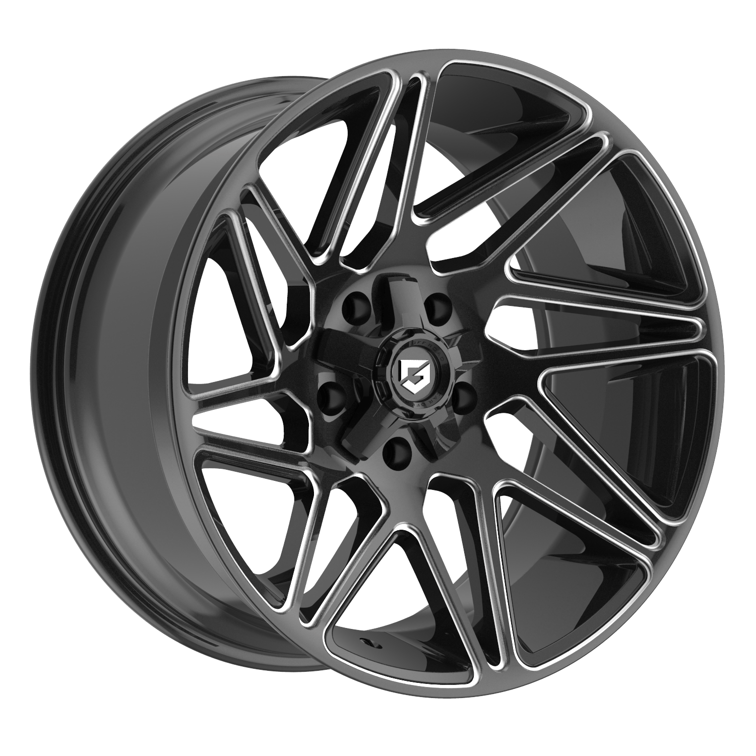 GEAR OFF-ROAD WHEELS 777BM VORTEX 6X5.5(139.7) & 6X135 - GLOSS BLACK MILLED