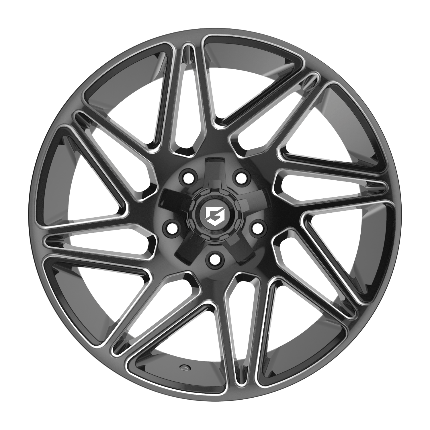 GEAR OFF-ROAD WHEELS 777BM VORTEX 6X5.5(139.7) & 6X135 - GLOSS BLACK MILLED