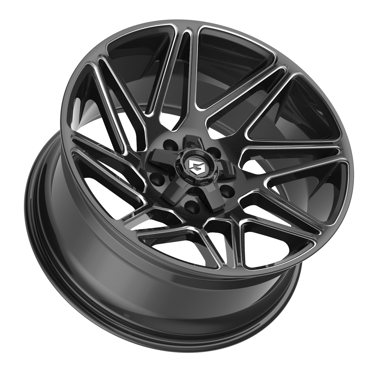 GEAR OFF-ROAD WHEELS 777BM VORTEX 6X5.5(139.7) & 6X135 - GLOSS BLACK MILLED
