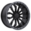 20X10 TIS OFF-ROAD 556BA WHEELS 8X6.5(165.1) -20 OFFSET - BLACK WITH ANTHRACITE LIP RING