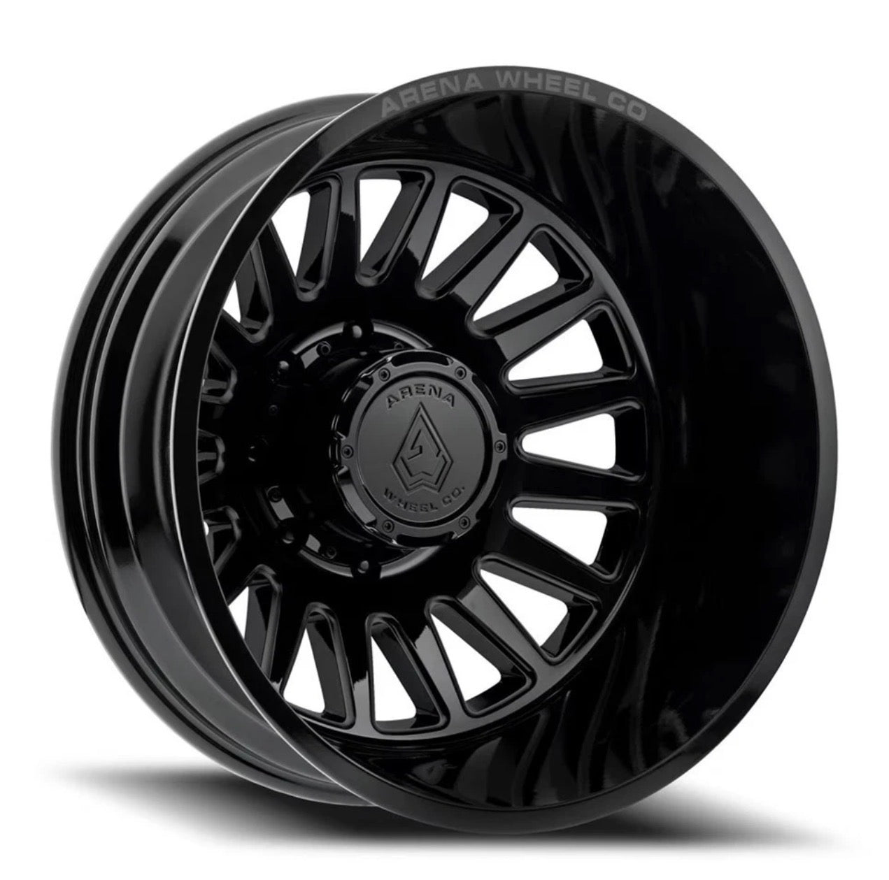 24X8.25 ARENA A110 RIVAL DUALLY WHEELS 8X210 - GLOSSY BLACK - SET OF 6