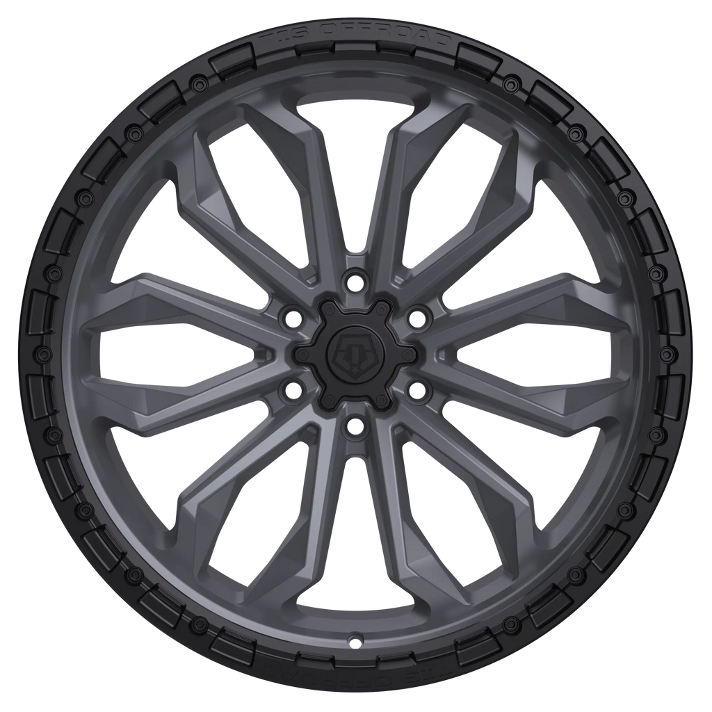 20X9 TIS 556AB OFF-ROAD WHEELS - 6X135 WITH +00 OFFSET - ANTHRACITE WITH BLACK LIP RING