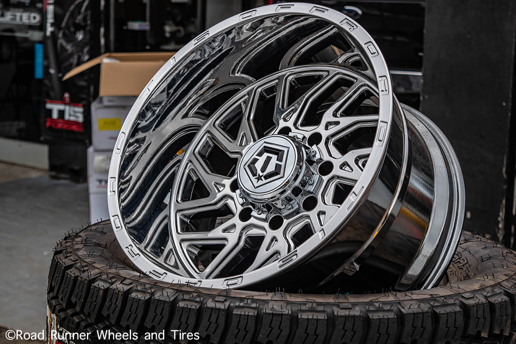 20X12 TIS 544C OFF-ROAD WHEELS WITH 5X4.50/5X5.00 BOLT PATTERN AND -44 OFFSET - CHROME