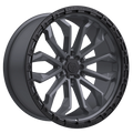 20X10 TIS OFF-ROAD 556AB WHEELS 8X170 -20 OFFSET - ANTHRACITE WITH BLACK LIP RING