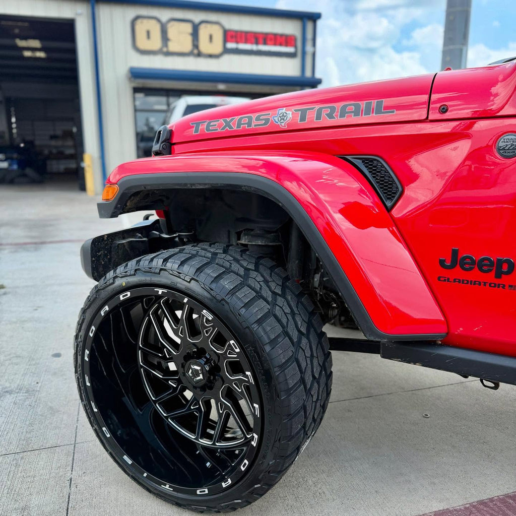 TIS OFF-ROAD 544BM WHEELS 8X6.5(165.1)- GLOSS BLACK & MILLED