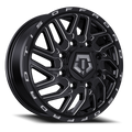 17X6.5 TIS 544BM Front Dually Wheels with +129mm Offset and 8X6.5 Bolt Pattern - Gloss Black & Milled