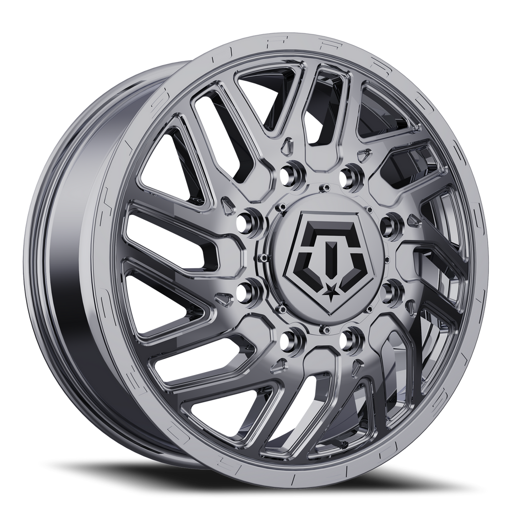 17X6.5 TIS 544C Front Dually Wheels with +129mm Offset and 8X210 Bolt Pattern - Chorme