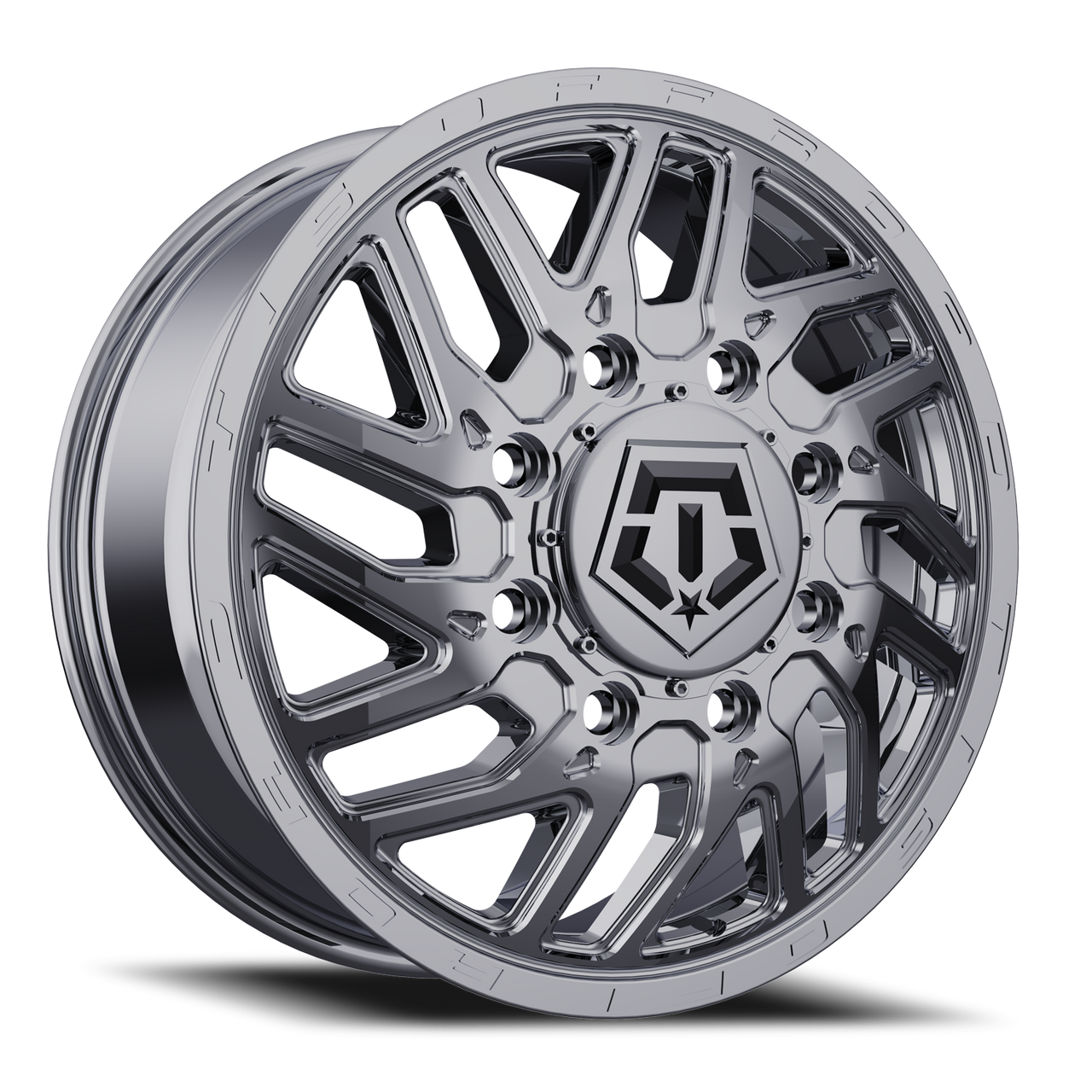17X6.5 TIS 544C Front Dually Wheels with +129mm Offset and 8X200 Bolt Pattern - Chorme