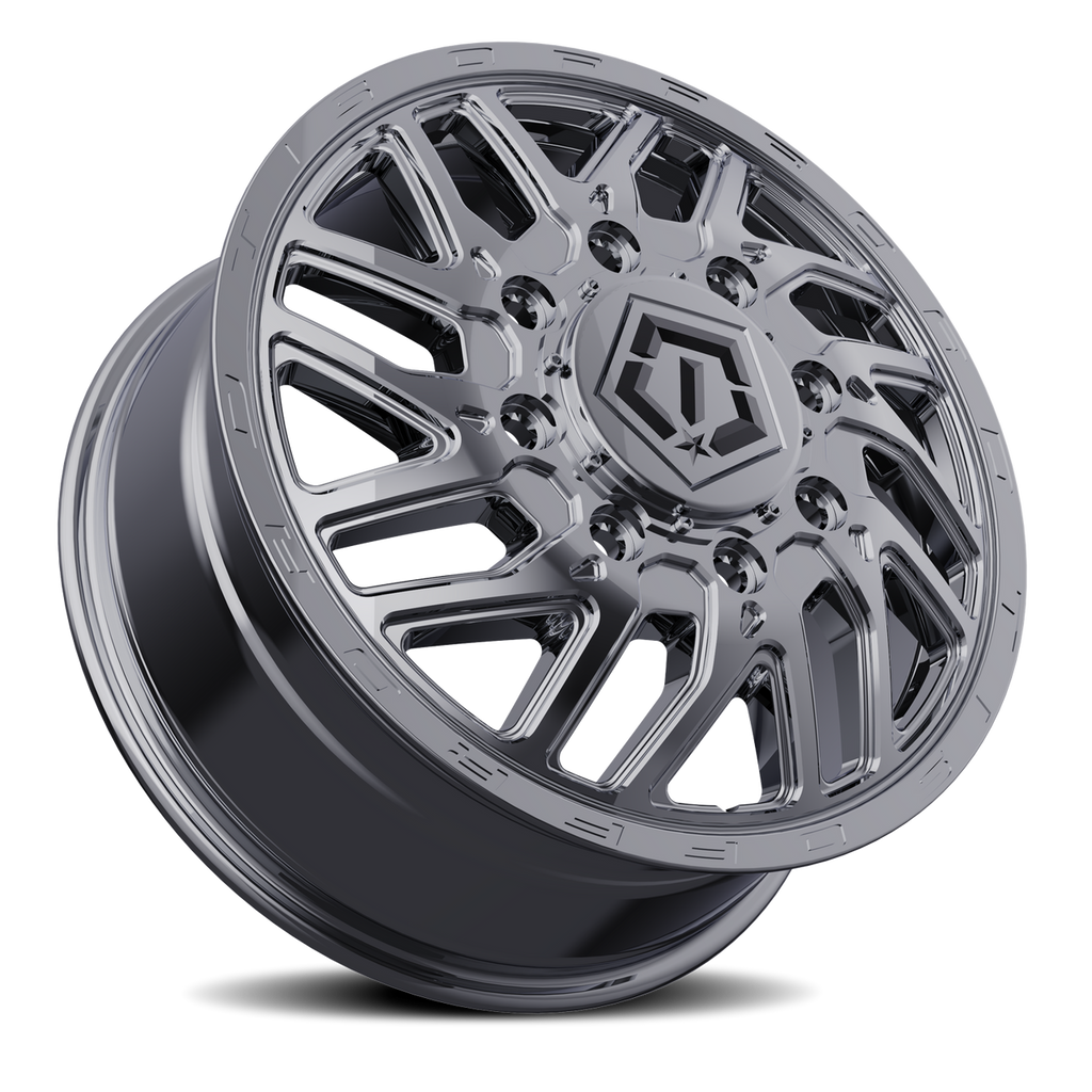 17X6.5 TIS 544C Front Dually Wheels with +129mm Offset and 8X210 Bolt Pattern - Chorme