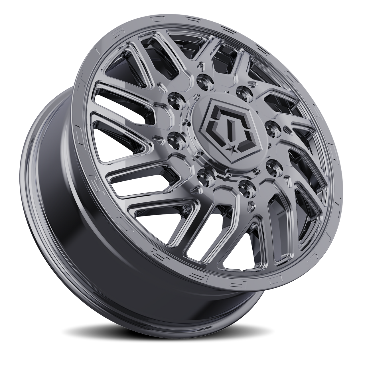 17X6.5 TIS 544C Front Dually Wheels with +129mm Offset and 8X200 Bolt Pattern - Chorme