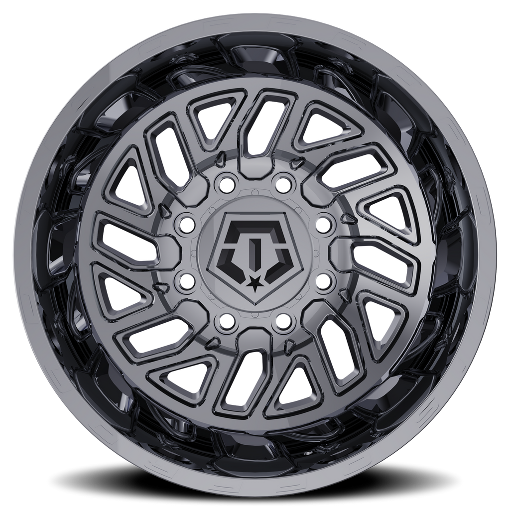 17X6.5 TIS 544C Rear Outer Dually Wheels with -140mm Offset and 8X200 Bolt Pattern - Chrome