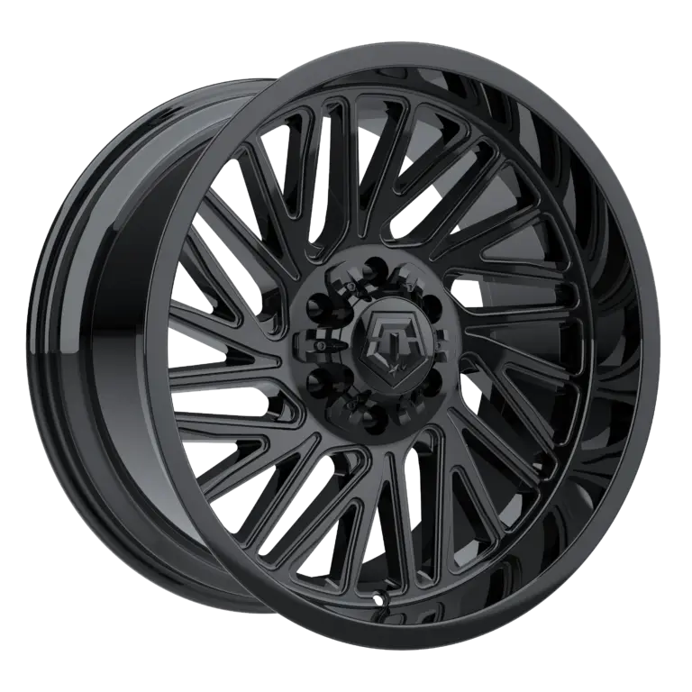 20X10 TIS 553B OFF-ROAD WHEELS - 5X4.50/5X5.00 WITH -12 OFFSET - GLOSS BLACK