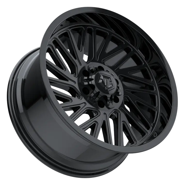 20X10 TIS 553B OFF-ROAD WHEELS - 5X4.50/5X5.00 WITH -12 OFFSET - GLOSS BLACK