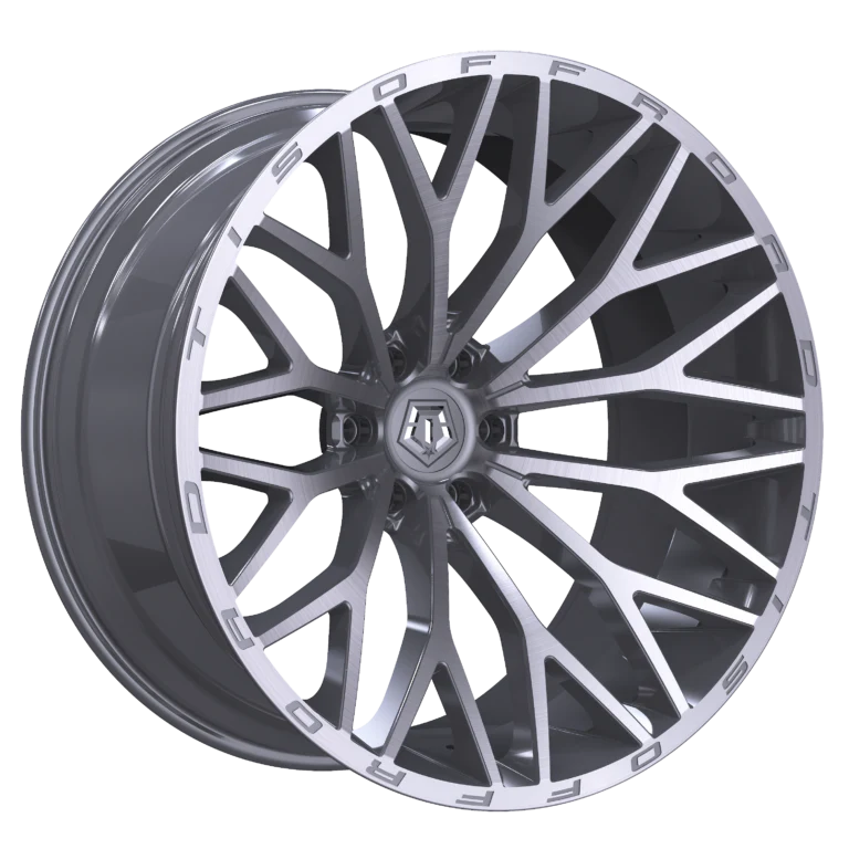22X12 TIS OFF-ROAD 566BSM WHEELS 8X180 -44 OFFSET - SILVER BRUSHED