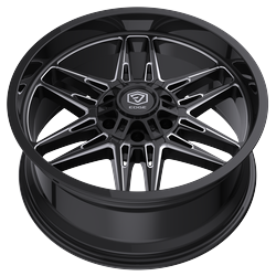 Edge Off Road 20x9 Cast Aluminum Wheel - Multi Bolt Pattern, +0 Offset, Hub Bore 78.1mm, Model 303BM