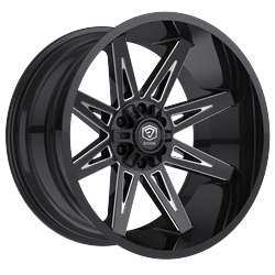 Edge Off Road 304BM-2090900 20x9 Cast Aluminum Off-Road Wheel with 5x5.00 / 5x5.50 Bolt Pattern and +00 Offset