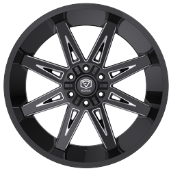 Edge Off Road 304BM-2220944 22x12 Cast Aluminum Wheel with 5x5.00 / 5x5.50 Bolt Pattern and -44 Offset