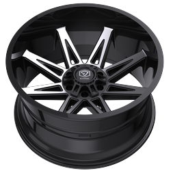 Edge Off Road 304MB 22x12 Cast Aluminum Wheel with 5x5.00 / 5x5.50 Bolt Pattern and -44 Offset