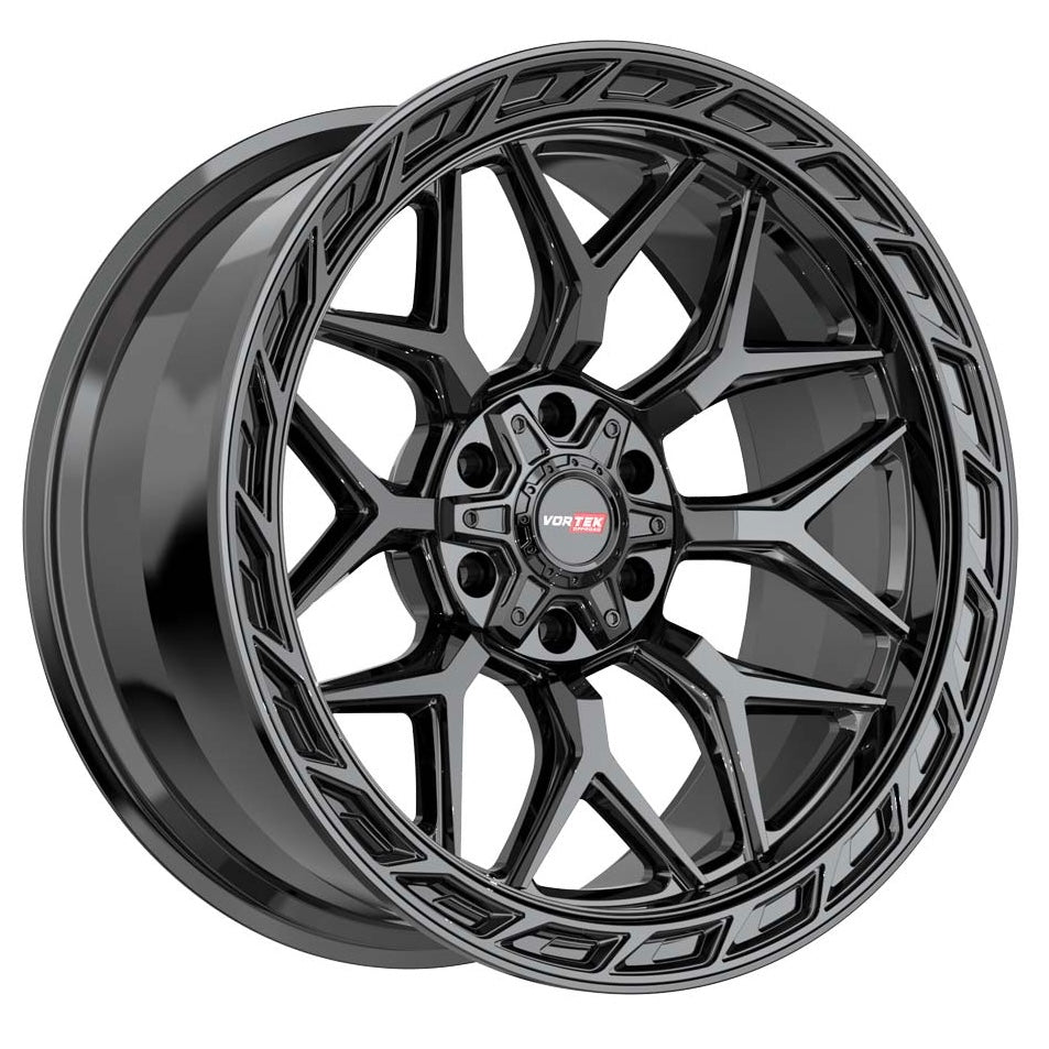 20X9 VORTEK VRP-504 ENZO WHEELS 6X5.5(139.7) & 6X135 +00 OFFSET - GLOSS BLACK