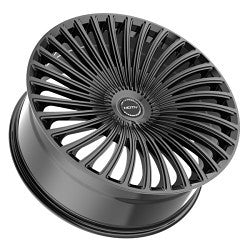 Motiv 438B-2295515 22x9 Cast Aluminum Wheel with 5x115 / 5x120 Bolt Pattern and +15 Offset