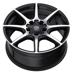 Edge Street 357MB 18x8 Cast Aluminum Wheel with 5x4.50 and 5x120 Bolt Patterns, +40 Offset