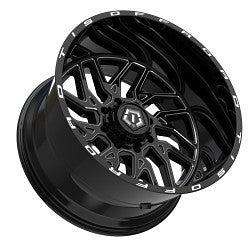 TIS 544BM 22x12 Cast Aluminum Off-Road Wheel with 8x6.50 Bolt Pattern and -44 Offset