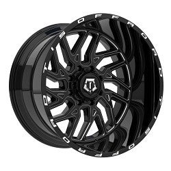 TIS 544BM 22x12 Cast Aluminum Off-Road Wheel with 8x6.50 Bolt Pattern and -44 Offset