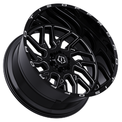 TIS 544BM 22x12 Cast Aluminum Off-Road Wheel with 8x6.50 Bolt Pattern and -44 Offset
