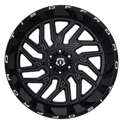 TIS 544BM 22x12 Cast Aluminum Off-Road Wheel with 8x6.50 Bolt Pattern and -44 Offset