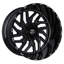 TIS 544BM 22x12 Cast Aluminum Off-Road Wheel with 8x6.50 Bolt Pattern and -44 Offset