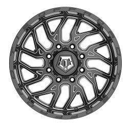 TIS 544BM-2098917 20x9 Cast Aluminum All-Terrain Wheel with 8x180 Bolt Pattern and +17 Offset