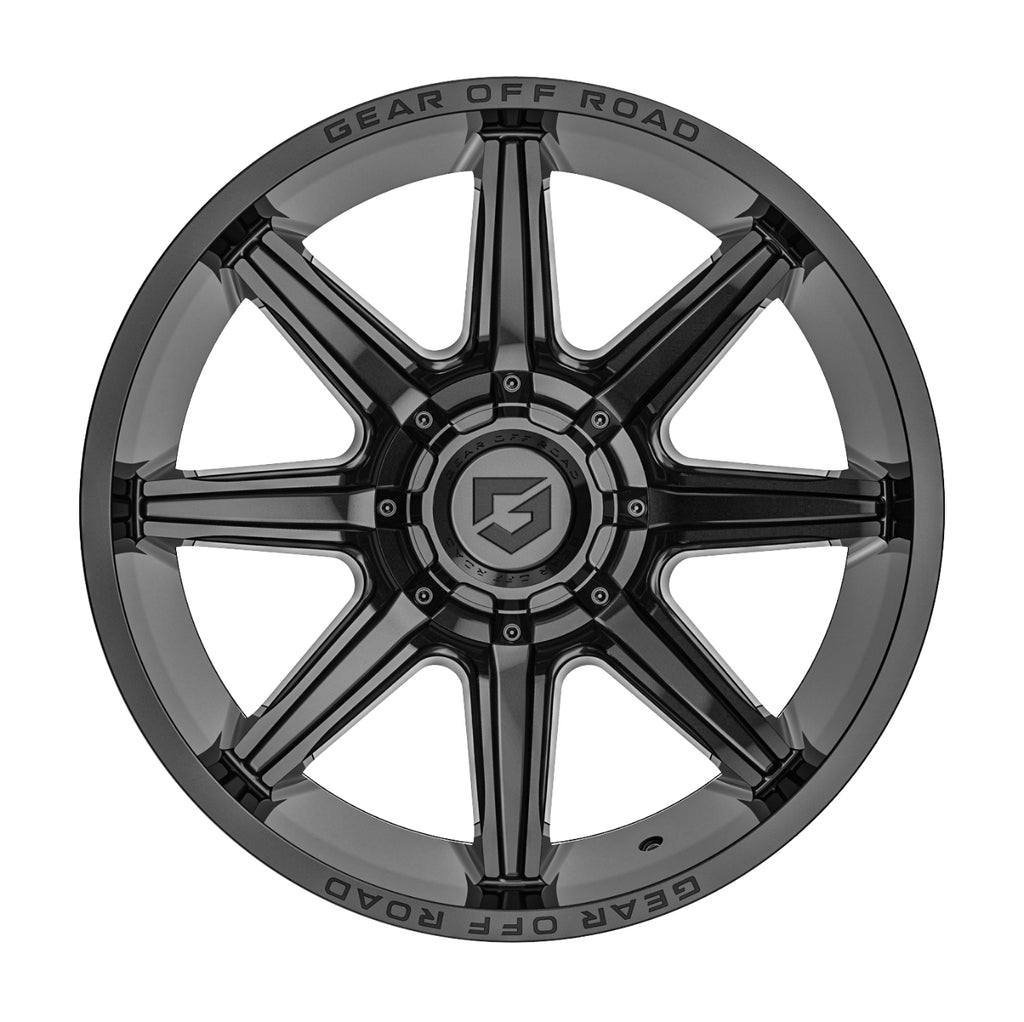 Gear Off Road 765B 20x9 Cast Aluminum Wheel with 6x135 and 6x5.50 Bolt Pattern, +18 Offset