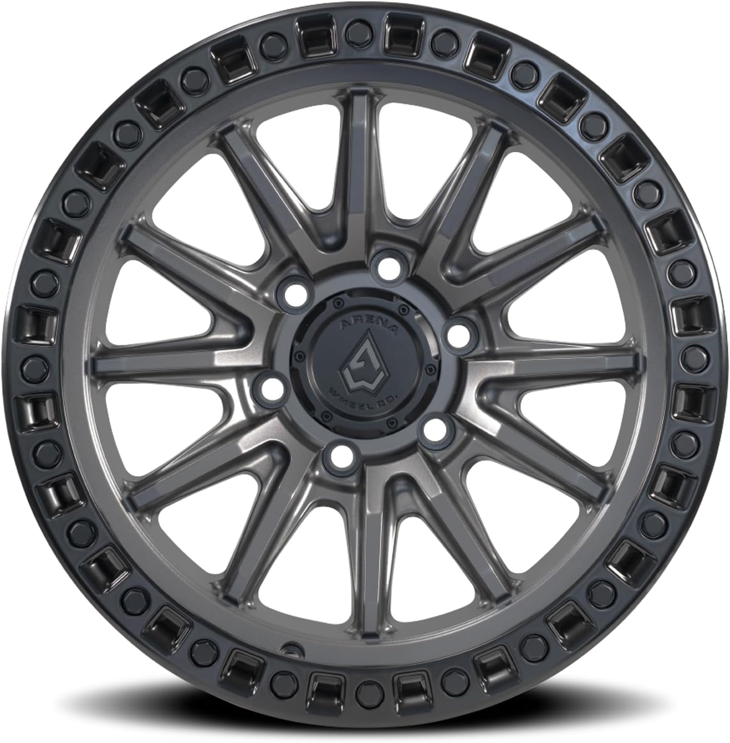 ARENA A103 MISSION WHEELS 8X180 - SATIN GUNMETAL WITH BLACK LIP