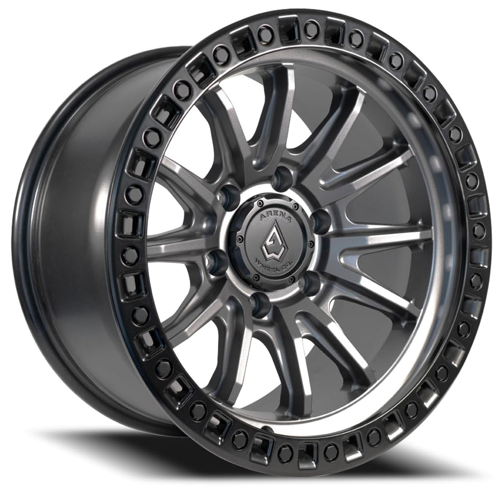 ARENA A103 MISSION WHEELS 6X135 - SATIN GUNMETAL WITH BLACK LIP