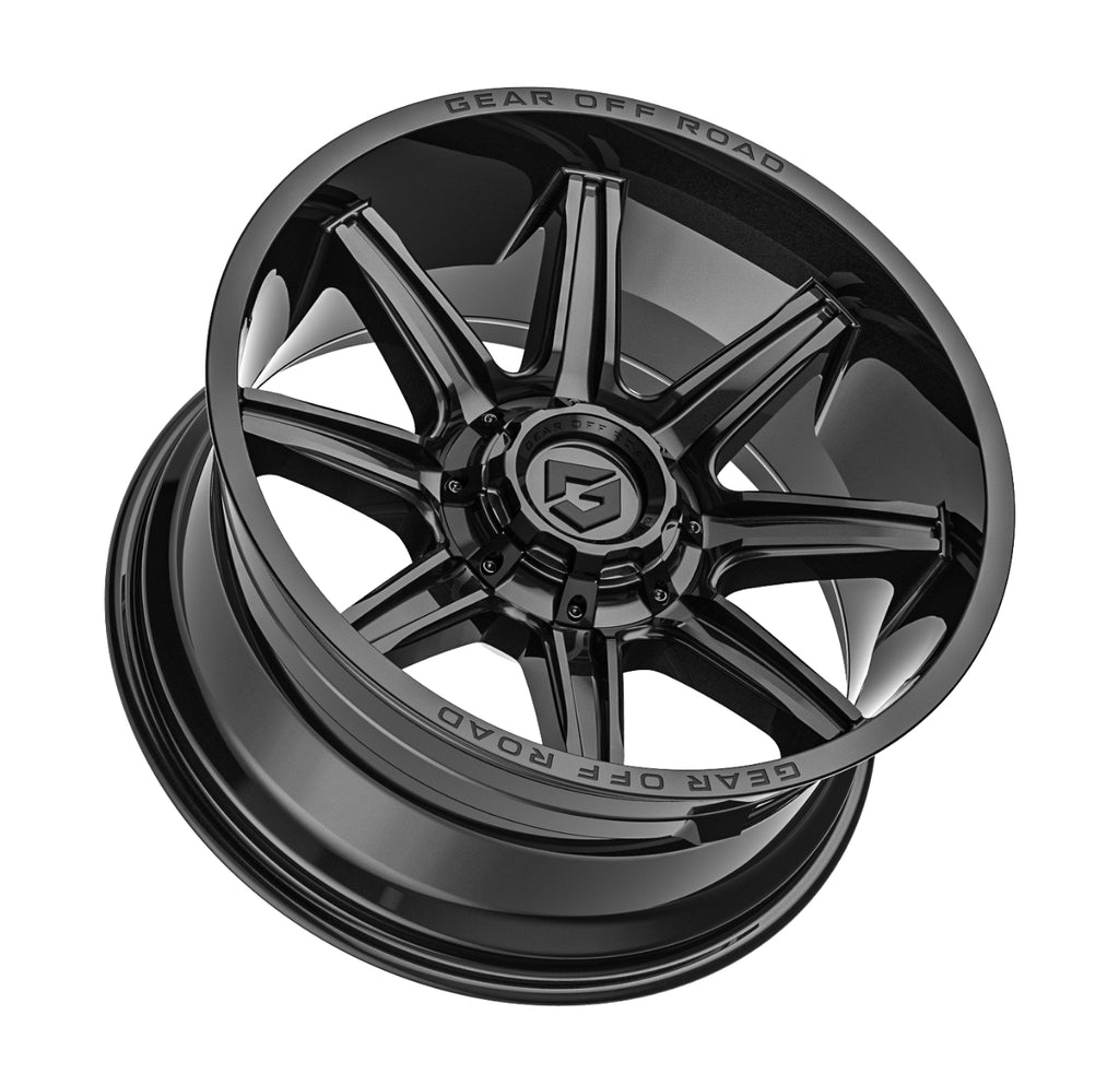 Gear Off Road 765B 20x9 Cast Aluminum Wheel with 6x135 and 6x5.50 Bolt Pattern, +18 Offset