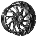 20X10 XTREME FORCE XF-8 WHEELS 6X5.5(139.7) & 6X135 -19 OFFSET - GLOSS BLACK & MILLED