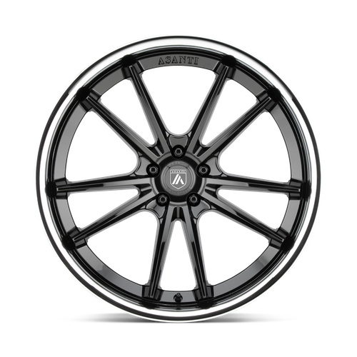 Asanti Black ABL-23 Sigma 20x10.5 Inch Gloss Black with Chrome Lip Wheel