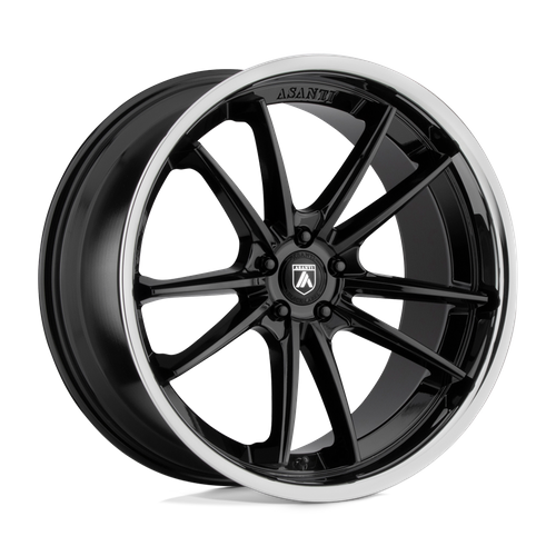 Asanti Black ABL-23 Sigma 20x10.5 Inch Gloss Black with Chrome Lip Wheel