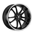 Asanti Black ABL-23 Sigma 22x10.5 Inch Gloss Black with Chrome Lip Wheel for 5x112 Bolt Pattern
