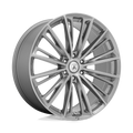 Asanti Black ABL30 Corona 22-Inch Titanium Brushed Wheel with 5x114.3 Bolt Pattern and +32 Offset