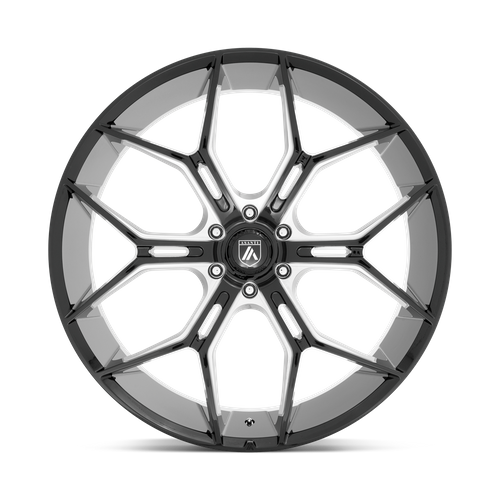 Asanti Black ABL-38 Monarch Truck 22x9.5 Inch Gloss Black Milled Wheel with 6x120 Bolt Pattern and 38mm Offset
