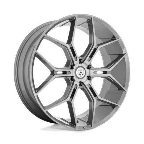 Asanti Black ABL-38 Monarch Truck 22x9.5 Inch Titanium Brushed Wheel with 6x120 Bolt Pattern and 66.9mm Center Bore