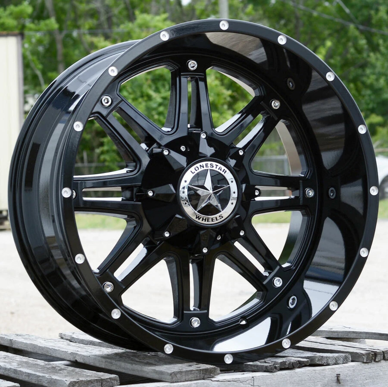 22X12 LONESTAR OUTLAW WHEELS 6X5.5(139.7) & 6X135 -44 Offset